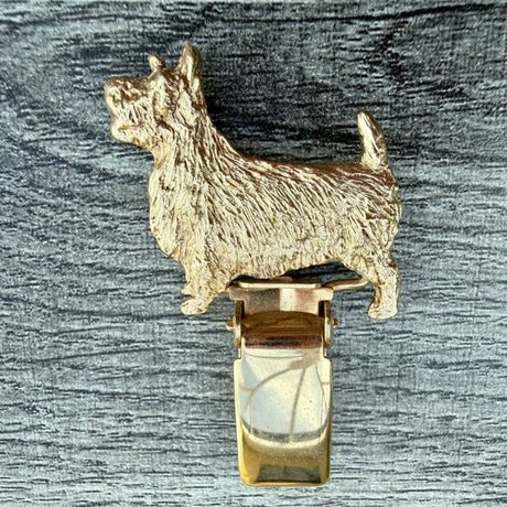 Australian Terrier Show Ring Clip - Gold Plate | Alden Arts