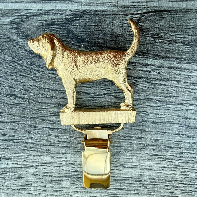 Bloodhound Show Ring Clip - Gold Plate | Alden Arts