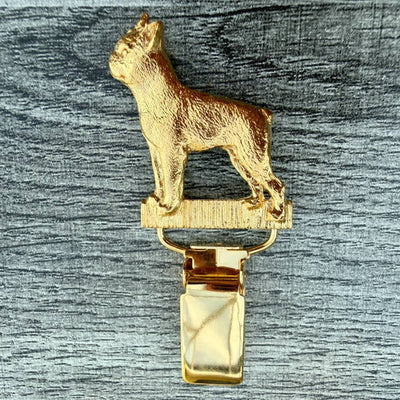 Boston Terrier Show Ring Clip - Gold Plate | Alden Arts