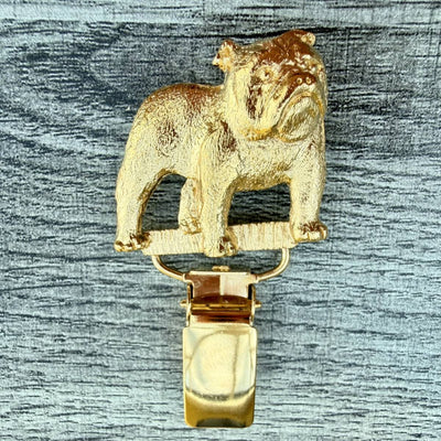 Bulldog Show Ring Clip - Gold Plate | Alden Arts
