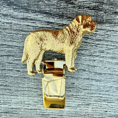Bull Mastiff Show Ring Clip - Gold Plate | Alden Arts