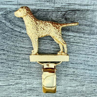 Curly Coated Retriever Show Ring Clip - Gold Plate | Alden Arts