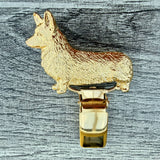 Corgi Pembrokeshire Show Ring Clip - Gold Plate | Alden Arts