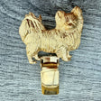 Chihuahua Long Hair Show Ring Clip - Gold Plate | Alden Arts