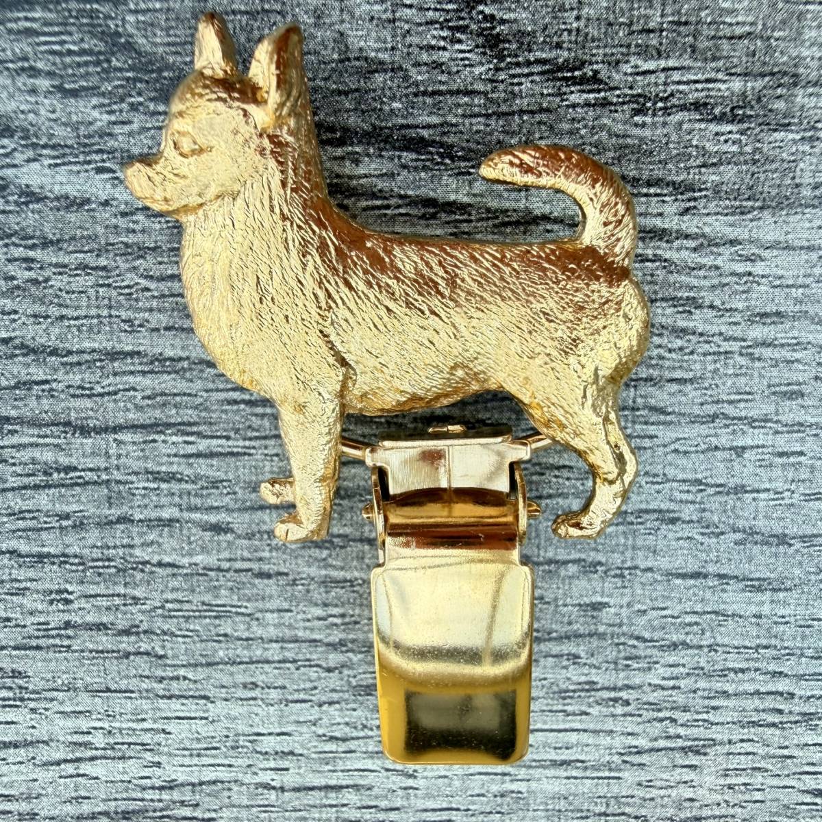 Chihuahua Smooth Hair Show Ring Clip - Gold Plate | Alden Arts