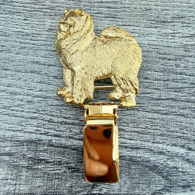 Chow Chow Show Ring Clip - Gold Plate | Alden Arts