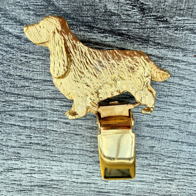 Cocker Spaniel Show Ring Clip - Gold Plate | Alden Arts