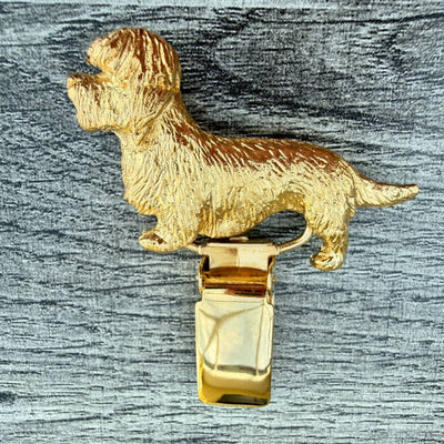 Dandie Dinmont Show Ring Clip - Gold Plate | Alden Arts