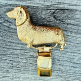 Dachshund Smooth Hair Show Ring Clip - Gold Plate | Alden Arts