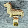 Dachshund Wire Hair Show Ring Clip - Gold Plate | Alden Arts