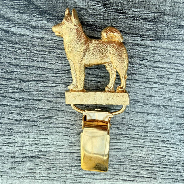 Elkhound Show Ring Clip - Gold Plate | Alden Arts