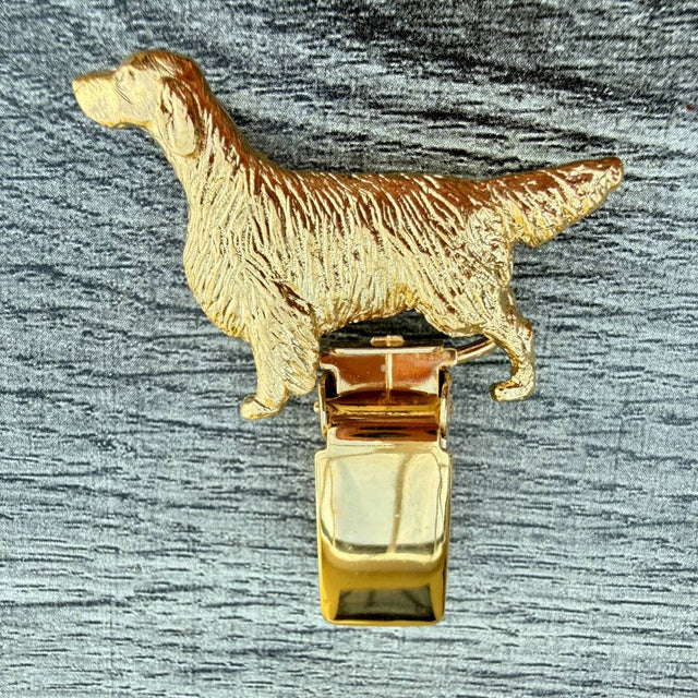 English Springer Show Ring Clip - Gold Plate | Alden Arts