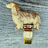 Field Spaniel Show Ring Clip - Gold Plate | Alden Arts