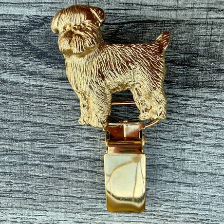 Griffon Rough Show Ring Clip - Gold Plate | Alden Arts