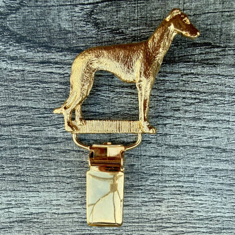 Greyhound Show Ring Clip - Gold Plate | Alden Arts