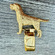 German Wire Hair Pointer Show Ring Clip - Gold Plate | Alden Arts