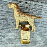 German Wire Hair Pointer Show Ring Clip - Gold Plate | Alden Arts