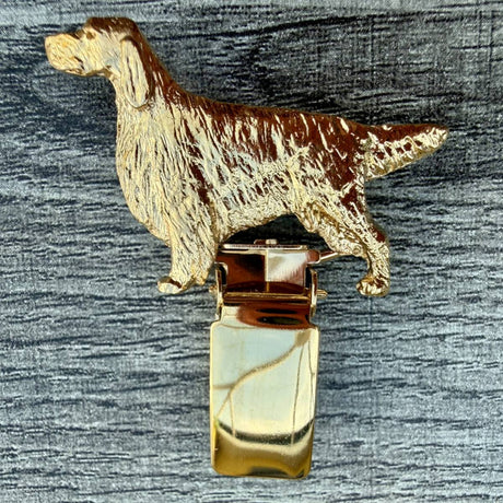 Irish Setter Show Ring Clip - Gold Plate | Alden Arts
