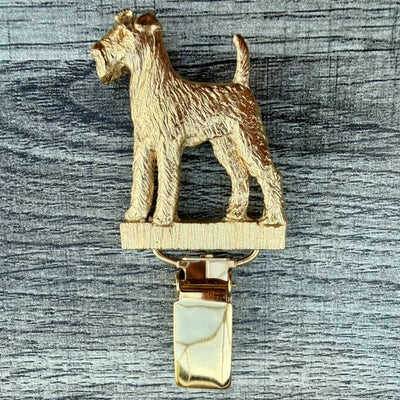 Irish Terrier Show Ring Clip - Gold Plate | Alden Arts