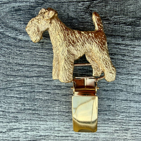 Lakeland Terrier Show Ring Clip - Gold Plate | Alden Arts