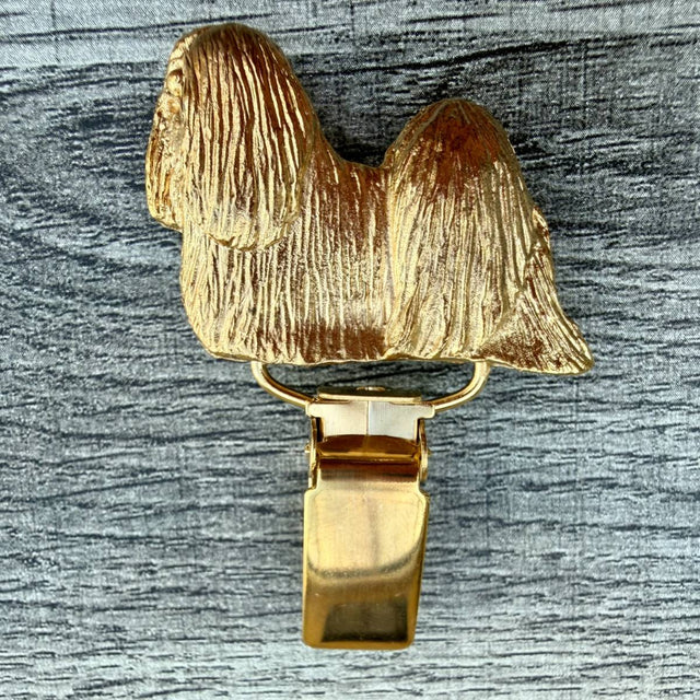 Lhasa Apso Show Ring Clip - Gold Plate | Alden Arts