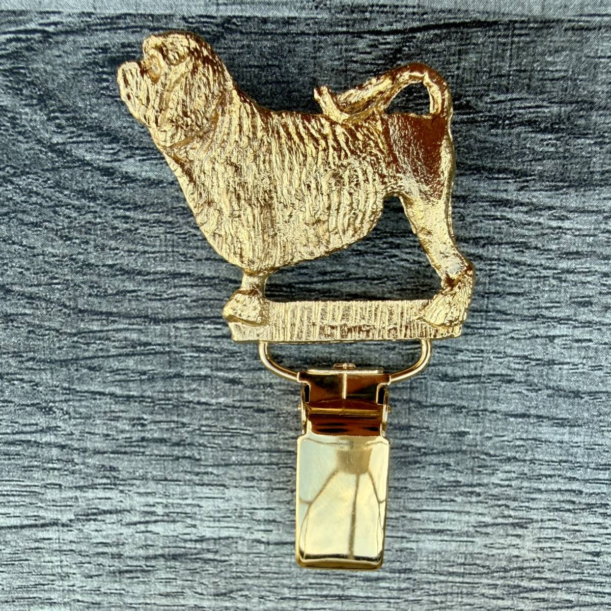 Lowchen Show Ring Clip - Gold Plate | Alden Arts