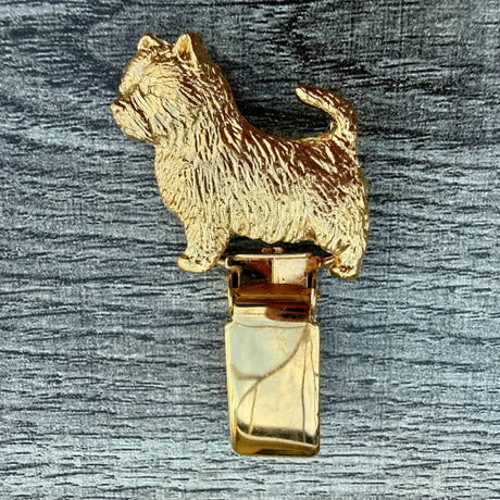 Norwich Terrier Show Ring Clip - Gold Plate | Alden Arts