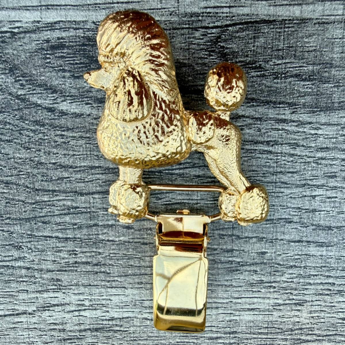 Poodle Continental Cut Show Ring Clip - Gold Plate | Alden Arts