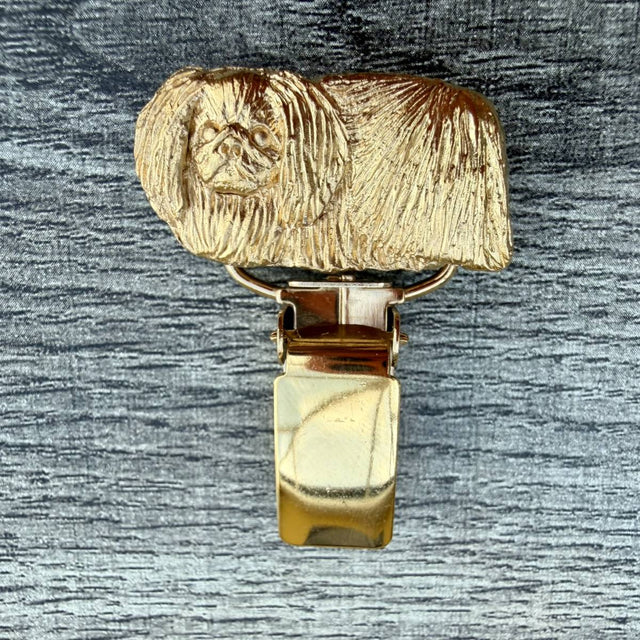 Pekingese Show Ring Clip - Gold Plate | Alden Arts