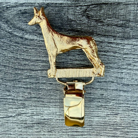 Pharaoh Hound Show Ring Clip - Gold Plate | Alden Arts
