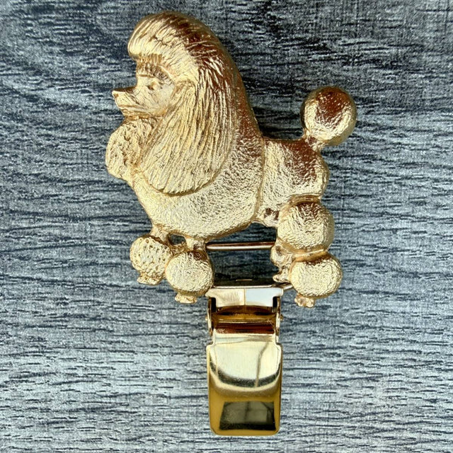 Poodle Standard Lion Cut Show Ring Clip - Gold Plate | Alden Arts