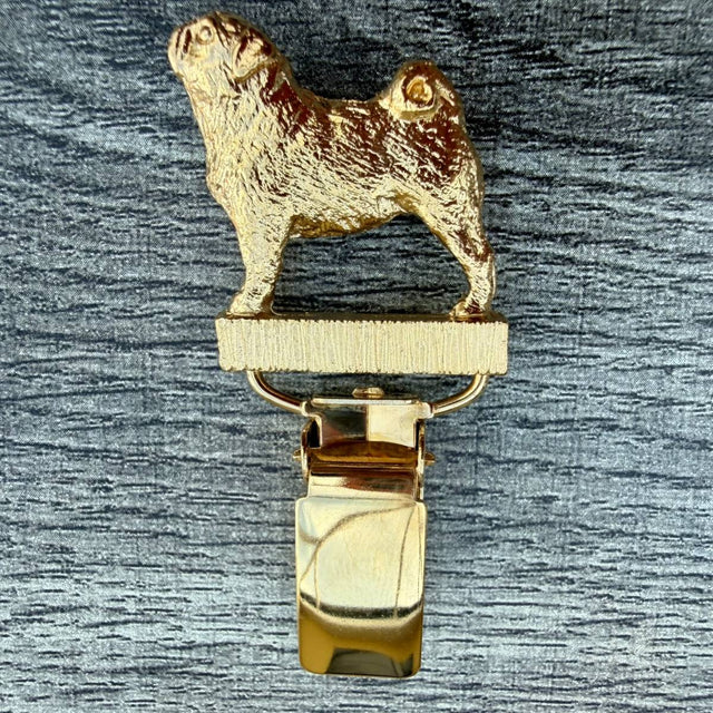Pug Show Ring Clip - Gold Plate | Alden Arts