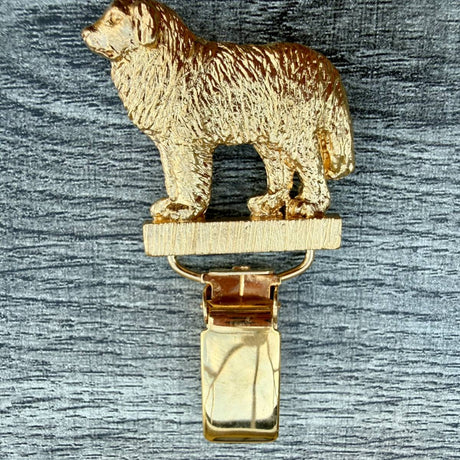 Pyrenean Mountain Dog Show Ring Clip - Gold Plate | Alden Arts