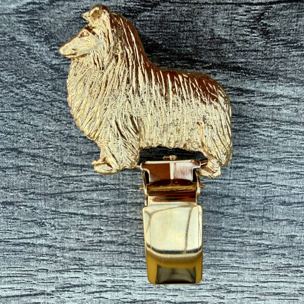 Rough Collie Show Ring Clip - Gold Plate | Alden Arts