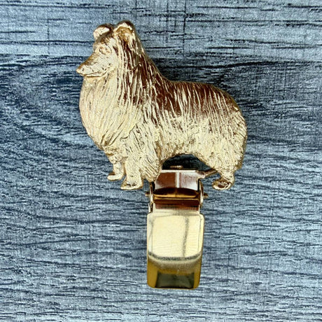 Shetland Sheepdog Show Ring Clip - Gold Plate | Alden Arts