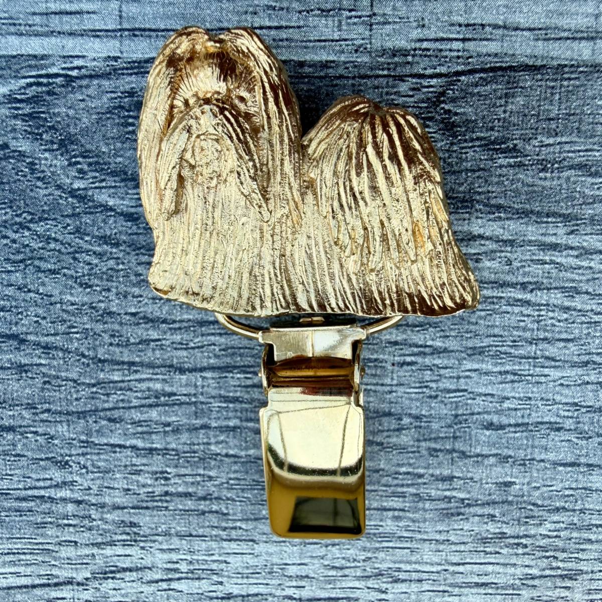 Shih Tzu Show Ring Clip - Gold Plate | Alden Arts
