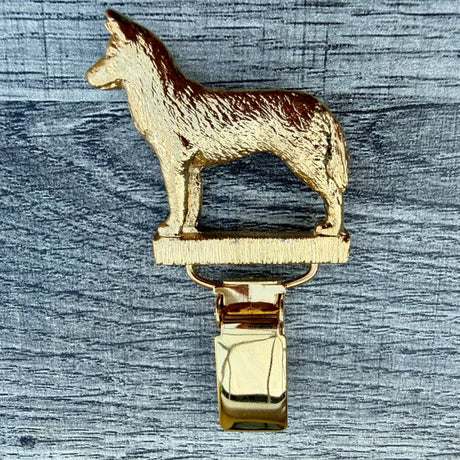 Siberian Husky Show Ring Clip - Gold Plate | Alden Arts