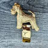 Schnauzer Miniature Show Ring Clip - Gold Plate | Alden Arts