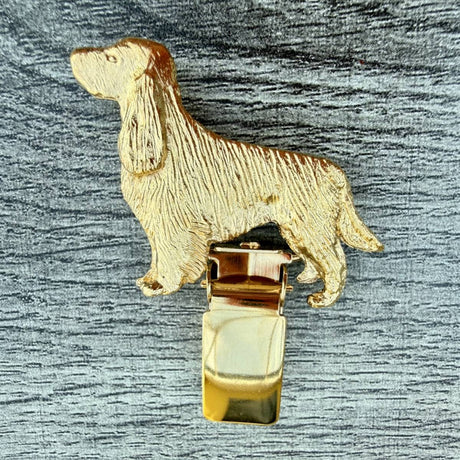 Springer Spaniel Show Ring Clip - Gold Plate | Alden Arts
