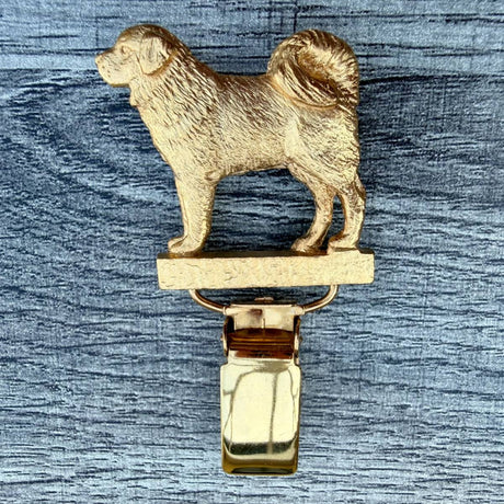 Tibetan Mastiff Show Ring Clip - Gold Plate | Alden Arts