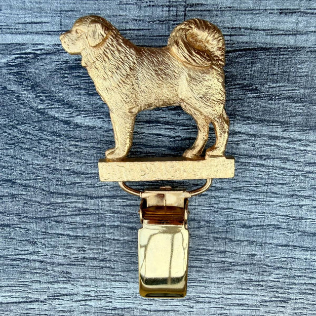 Tibetan Mastiff Show Ring Clip - Gold Plate | Alden Arts
