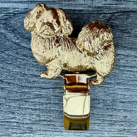 Tibetan Spaniel Show Ring Clip - Gold Plate | Alden Arts
