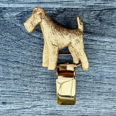 Welsh Terrier Show Ring Clip - Gold Plate | Alden Arts