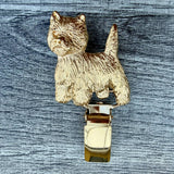 West Highland White Show Ring Clip - Gold Plate | Alden Arts