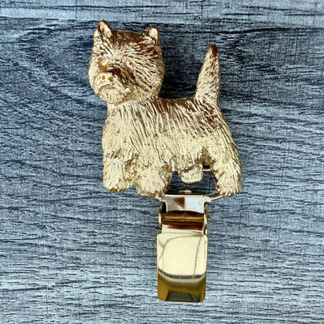 West Highland White Show Ring Clip - Gold Plate | Alden Arts