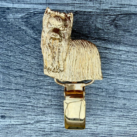 Yorkshire Terrier Show Ring Clip - Gold Plate | Alden Arts
