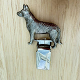 Australian Cattle Dog Show Ring Clip - Nickel Silver | Alden Arts