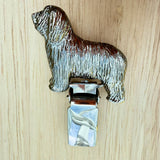 Bearded Collie Show Ring Clip - Nickel Silver | Alden Arts