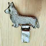 Corgi Cardigan Show Ring Clip - Nickel Silver | Alden Arts