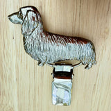 Dachshund Long Hair Show Ring Clip - Nickel Silver | Alden Arts
